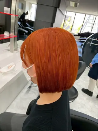 カラー ワンカラーでできる 暖色カラーゆいりのヘアスタイル
