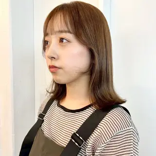 ミディアム 北島 遥香🫧インナ ー /ベージュカラーのヘアスタイル