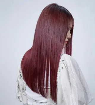 ロング 地毛風縮毛矯正 エイジングケア尾崎のヘアスタイル