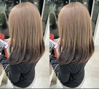 ロング カラー ONYX 表参道所属・表参道/ハイライト 髪質改善ストレートのヘアスタイル