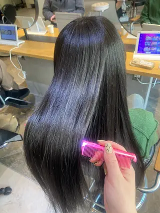 ロング 髪質改善＆トリートメント over hair所沢店所属・韓国風/レイヤー/ 𝑵𝒂𝒏𝒂🩶のヘアスタイル