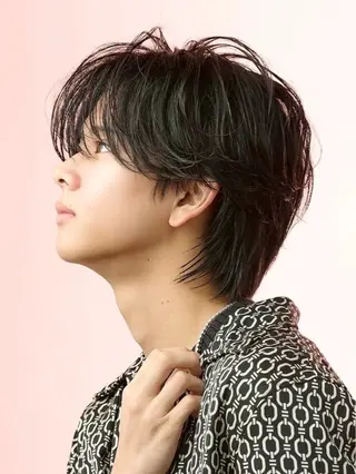 ミディアム カラー パーマ メンズ NATURAL 特化美容師🥀のヘアスタイル