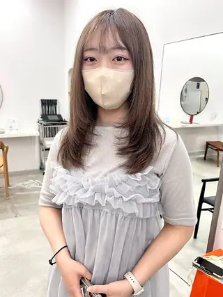 ロング カラー 🌼透明感カラー/ 縮毛矯正/結羽🌼のヘアスタイル