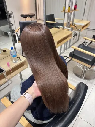 セミロング カラー ヘアアレンジ ベージュ/グレージュ 🧸あやか/表参道のヘアスタイル