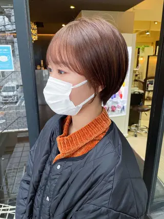 ショート カラー SAKURA🌸 レイヤー/グレージュのヘアスタイル