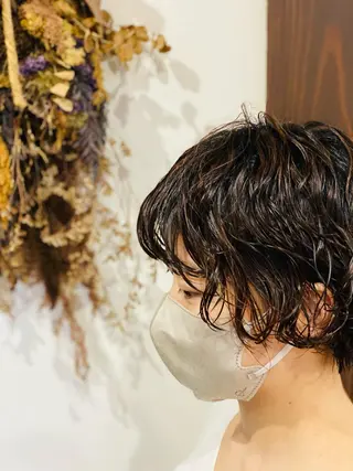 ショート パーマ innocent×hairdesign所属・hamada ikumiのヘアスタイル