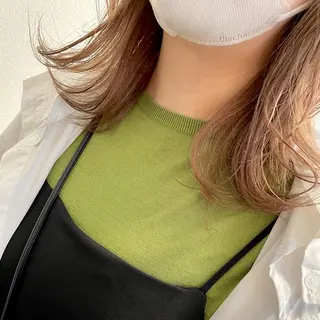 ミディアム カラー tablier所属・tablier 熊谷日菜子のヘアスタイル