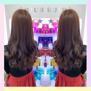 ロング カラー れん/ハイトーン /エクステ/韓国風のヘアスタイル