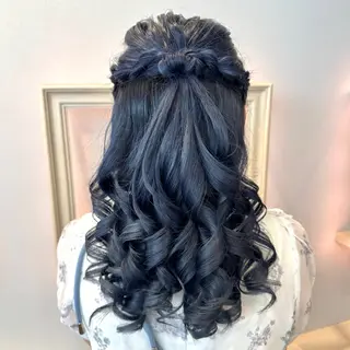 ロング ヘアアレンジ ヘアメ🎀エクステ 🪽横浜/しほ🧸のヘアスタイル