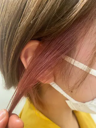 カラー 森田翔斗 顔周りレイヤーのヘアスタイル