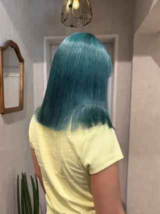 ミディアム カラー 艶ハイトーン/ 輝保🤍✨のヘアスタイル