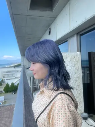 ミディアム レイヤー/透明感カラ ー/茅ヶ崎/momiのヘアスタイル