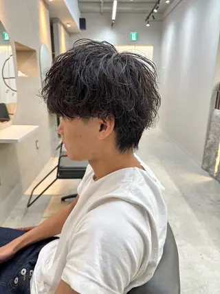 ショート パーマ メンズ 木下 健心のヘアスタイル