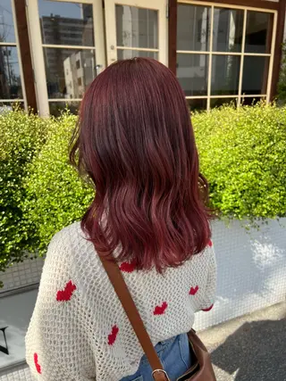 セミロング 森 桃菜のヘアスタイル