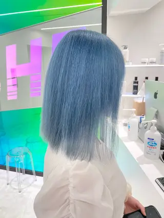 ミディアム カラー 🤍💕ブリーチカラ ーAyaka💕🤍のヘアスタイル