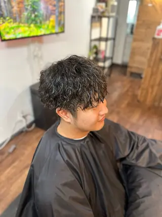 ミディアム パーマ メンズ Lizir ルズィール所属・Luzir⭐︎ GEN⭐︎のヘアスタイル