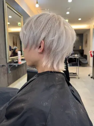 カラー メンズ ハイトーン/ウルフ/ レイヤー/Asukaのヘアスタイル