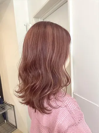 セミロング カラー 梅田美容室 山崎海波のヘアスタイル
