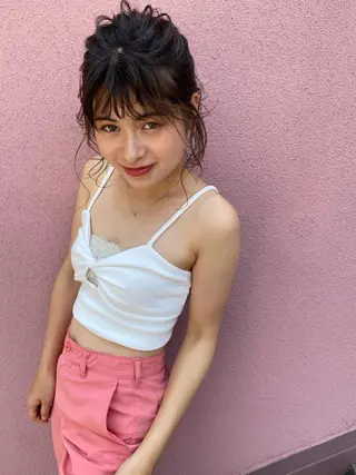 ミディアム ハイトーンカラー🍑 心斎橋のヘアスタイル