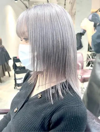 ミディアム カラー 🌈インナーカラー ‘ショウマ’🌈のヘアスタイル