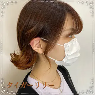 ショート カラー ヘアアレンジ 🥀寒色女神 山口玲奈🥀のヘアスタイル