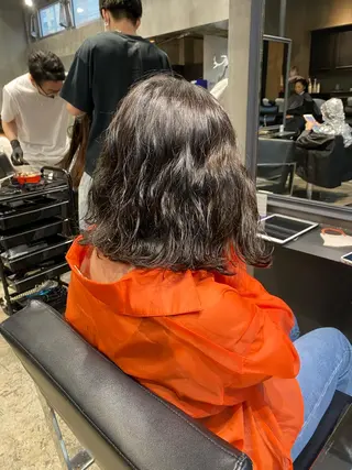 ミディアム パーマ Agu hair lore沼館店所属・八戸パーマ/メンズパ ーマ/シンゴ。のヘアスタイル