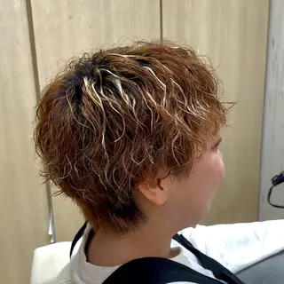 ショート カラー パーマ メンズ 💥横浜メンズ特化 💥ルキのヘアスタイル