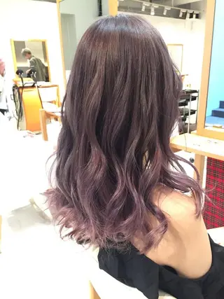 セミロング カラー Days 透明感カラーのヘアスタイル