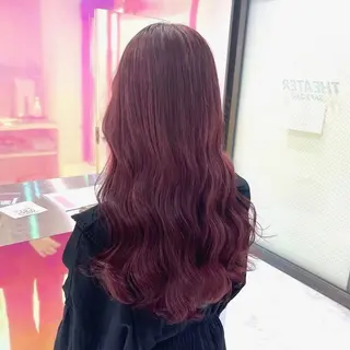 ロング カラー ヘアアレンジ トレンド暖色/ sayaka🍒のヘアスタイル