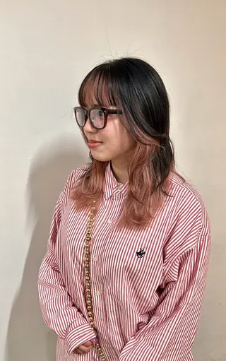 セミロング カラー ヘアアレンジ 韓国レイヤー/ハイ トーン/優太のヘアスタイル