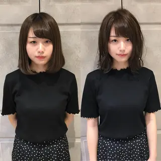 ミディアム カラー NoWL所属・大人可愛いショート＊ NoWL栗原隆成のヘアスタイル