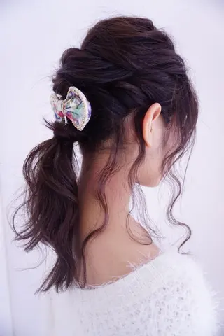 セミロング カラー パーマ ヘアアレンジ 山北 咲子のヘアスタイル