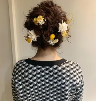 ミディアム ヘアアレンジ 野々村 朋美のヘアスタイル
