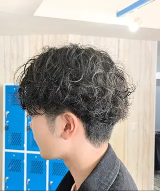メンズ パーマ 透明感カラー/メンズ パーマ特化/えのもとのヘアスタイル