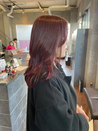 セミロング カラー 🍋髪質改善× 透明感カラー ジュリのヘアスタイル