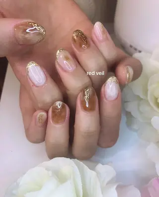 ミディアム ネイル 長さ出し専門 nynaのネイルデザイン