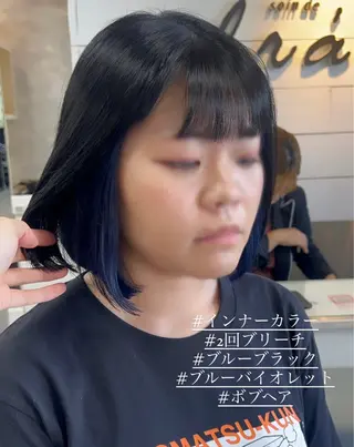ショート カラー ヘアアレンジ インナー×縮毛矯正 ピンクカラー澤井里菜のヘアスタイル