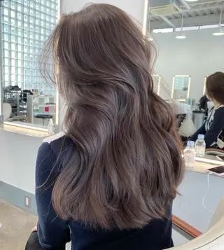 ロング カラー ヘアアレンジ レイヤー×透明感カラ ーHAYATOのヘアスタイル