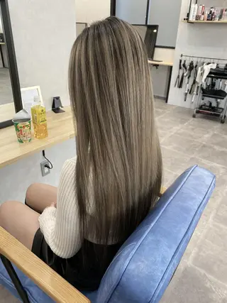 ロング ヘアアレンジ カラー ハイライト❣️バレイ ヤージュ❣️　ykrのヘアスタイル
