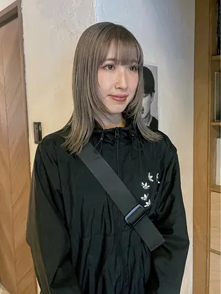 ミディアム カラー こっくりカラー/艶髪 /amy.山口瑞稀のヘアスタイル