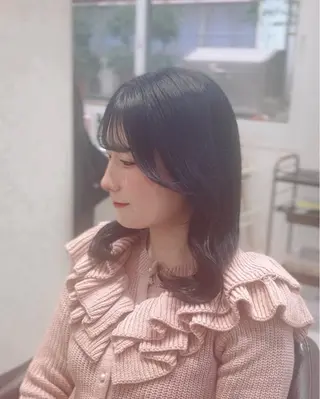 ミディアム カラー suzuka/透明感 カラー 美髪縮毛矯正のヘアスタイル