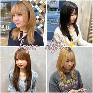 ロング 👑レイヤースタイル 艶カラー👑NOA✨のヘアスタイル