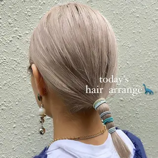 ミディアム カラー ヘアアレンジ 比嘉 陽のヘアスタイル