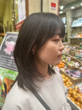 ミディアム レイヤー/ウルフ/ /奈良/ RIHOのヘアスタイル