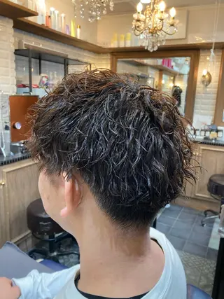 ショート メンズ ルピナス中田店長 山口大地のヘアスタイル