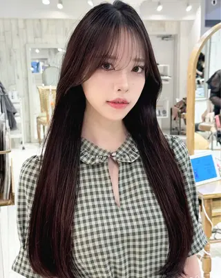 ロング カラー ハイレイヤー/顔周り /レイヤーカットのヘアスタイル