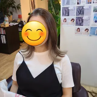 ミディアム シ マのヘアスタイル