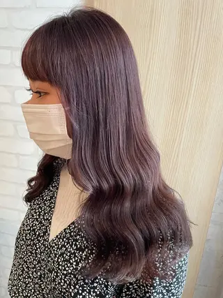 セミロング 🦄艶カラー×韓国 NANA💎🐬のヘアスタイル