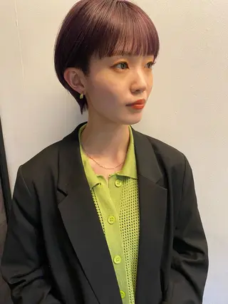 ショート カラー ヘアアレンジ 広島/ボブ/レイヤー 🌿‬wakabaのヘアスタイル