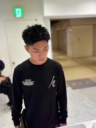 ショート メンズ 大人っぽベージュ🤍 当日予約◎ヒロトのヘアスタイル